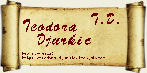 Teodora Đurkić vizit kartica